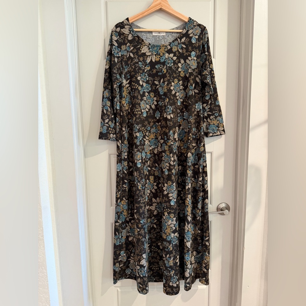 NATURAL LIFE Lottie Knit Floral Maxi Dress Size Large